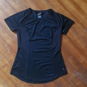 Black, fitted, athletic tee